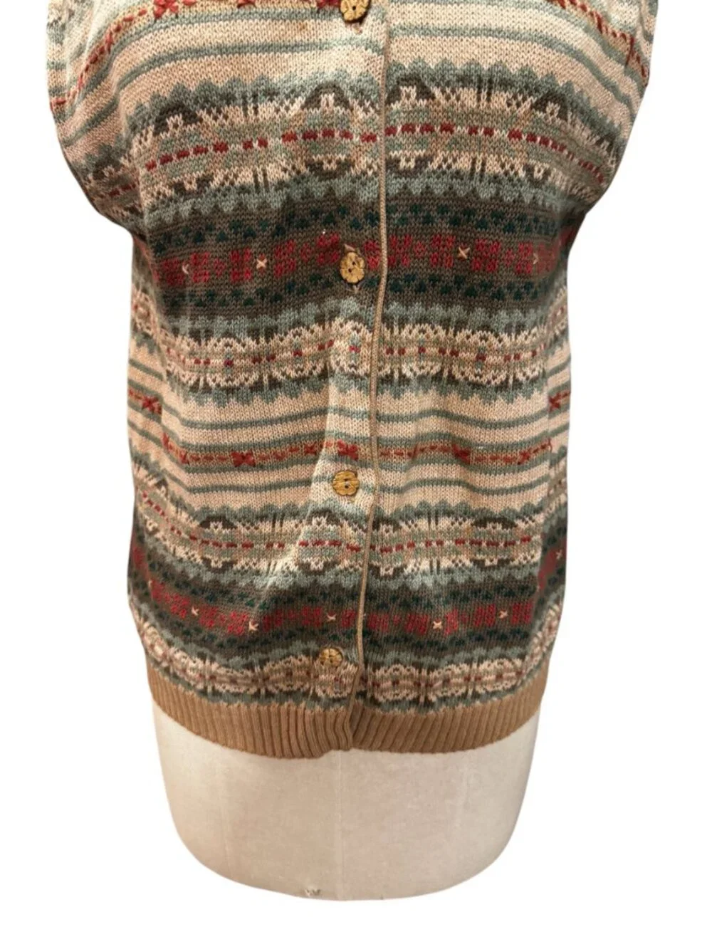 Vintage Woolrich Fair Isle Sweater Vest 100% Wool Nordic Large - Picture 3 of 6